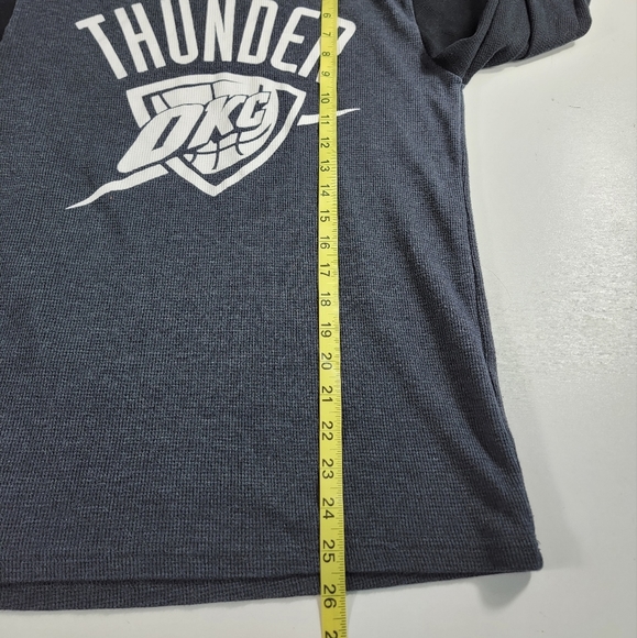 Oklahoma City Thunder Gray small/medium Long Sleeve Thermal Pullover NBA OKC - Picture 5 of 6